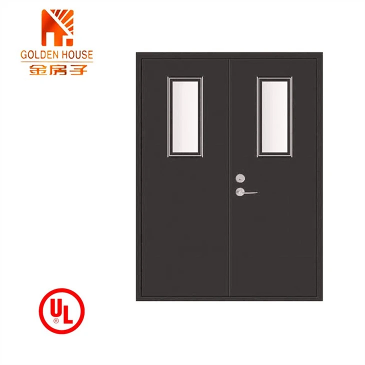 1 2 3 Hour UL USA Standard Listed Fire Rated Glass Door And Metal Fire Door With Full Set UL Hardware
